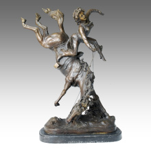 Солдат Рисунок статуя бронзовый Конный воин ТПЭ-127 скульптура 